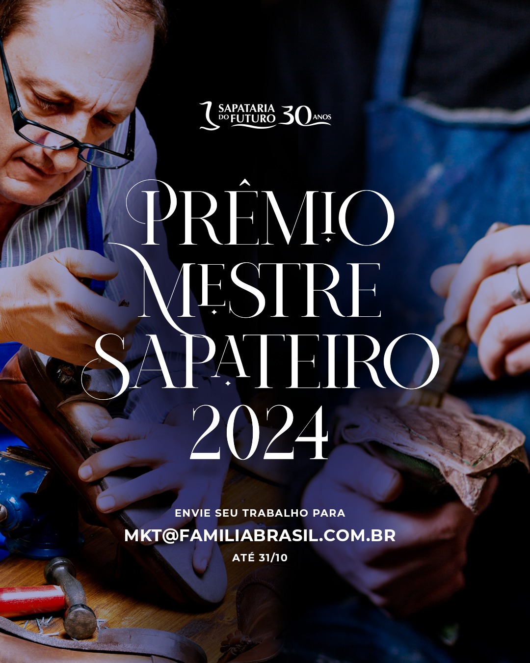 O Prêmio Mestre Sapateiro 2024 reconhece os melhores trabalhos feitos pelos profissionais das franquias da Sapataria do Futuro. A ação é realizada no mês de outubro, que marca o Dia do Sapateiro (25/10).